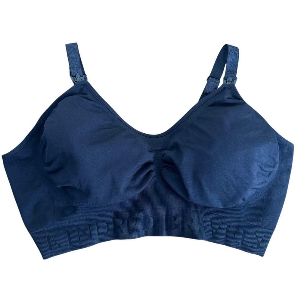 Kindred Bravely Black Sublime Nursing Bra Seamless Wireless Size Large Busty